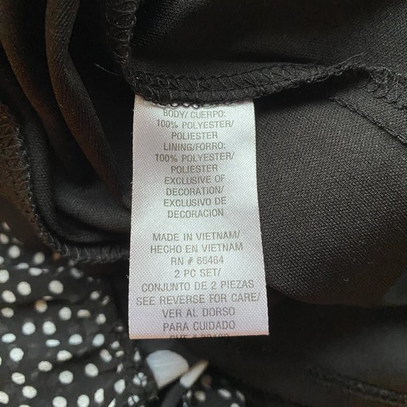 Studio I Black and White Polka Dot with Ruffled Hem Sz 10 - Picture 8 of 8